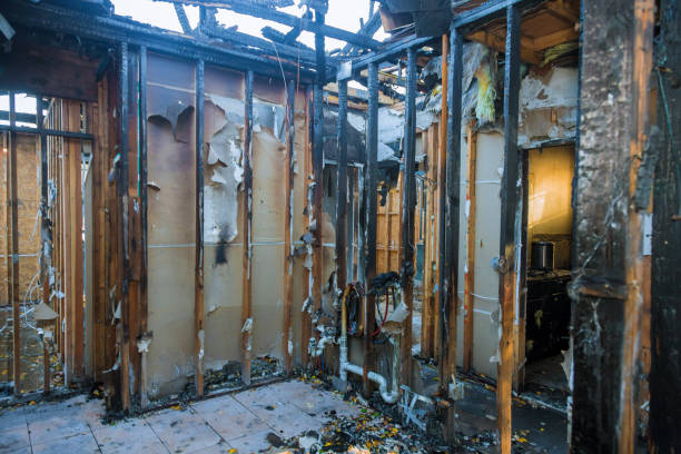 Professional Emergency Fire Damage Restoration technician working in Maple Grove, MN